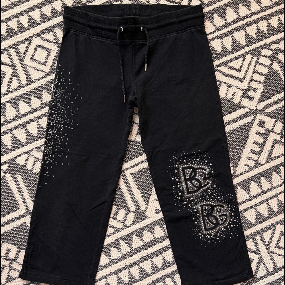 BCBG MAXAZRIA cropped black cozy pants SM
